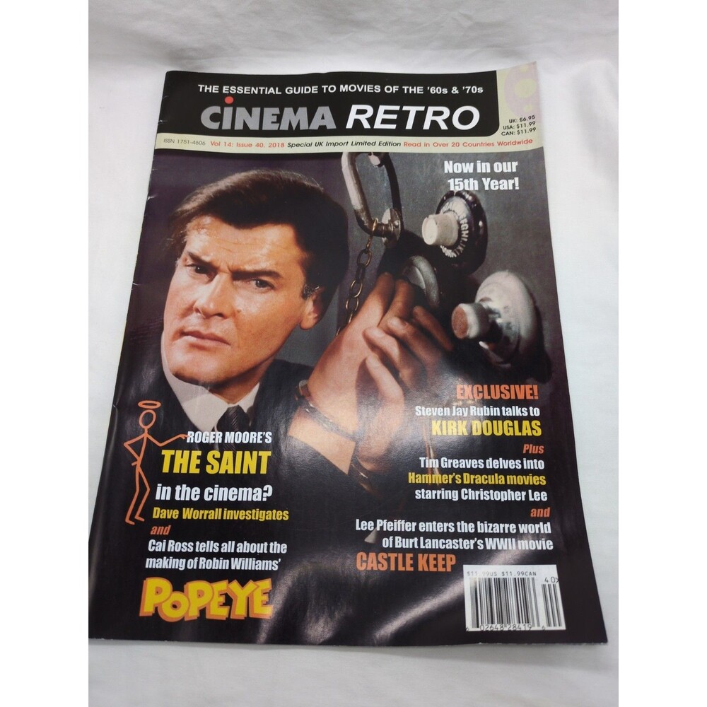 Cinema Retro Magazine Vol 14 Issue #40 2018 Roger Moore